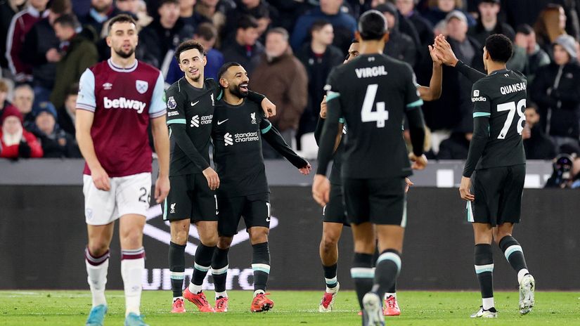 Salah's goal celebration(©Julian Finney/Getty Images)