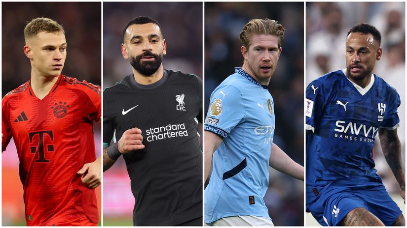 Kimmich, Salah, De Bruyne and Neymar (©Getty images)