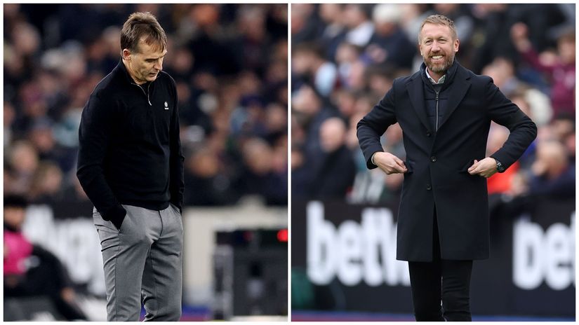 The past and the future: Julen Lopetegui and Graham Potter(©Julian Finney/Getty Images)