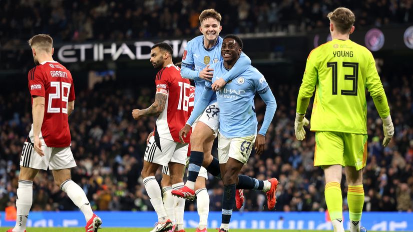 City's wonders McAtee and Mubama celebrate(©Carl Recine/Getty Images)