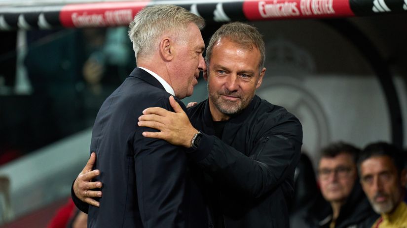 Ancelotti and Flick (©Angel Martinez/Getty Images)