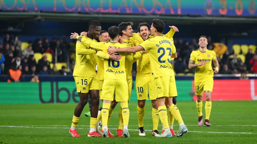 Villarreal players celebrating (©David Ramos/Getty Images)