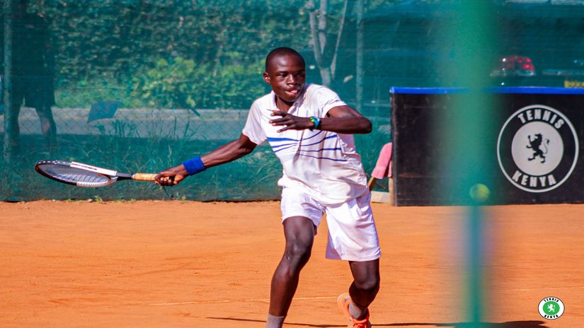Jeff Okuku in action © Tennis Kenya 