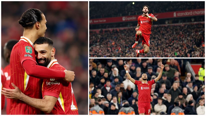 Liverpool's tonight's scorers (©Carl Recine/Getty Images)