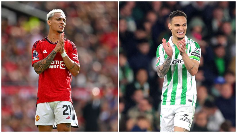 Antony with Man United and with Betis - a different player (©Getty Images)