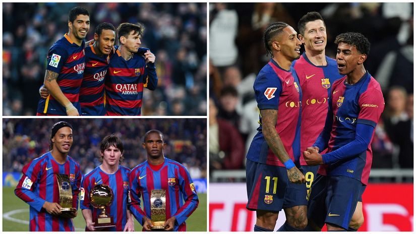 Barca's iconic trios (©Getty Images/AFP)