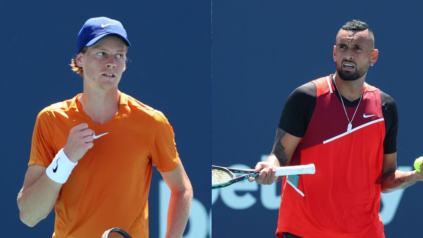 Jannik Sinner/ Nick Kyrgios ©AFP