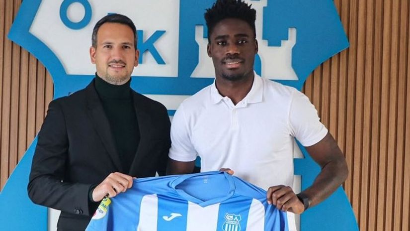 Richard Odada debuted with his new club (©ofkbeograd)