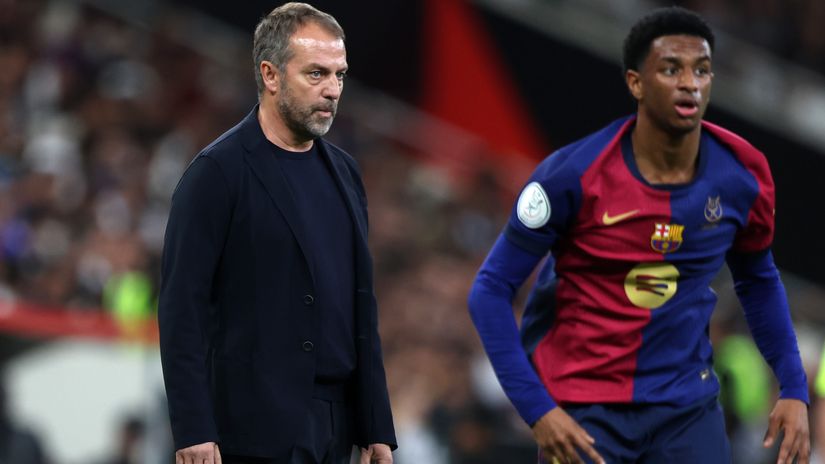 Flick and Balde during a Barca game (©Yasser Bakhsh/Getty Images)