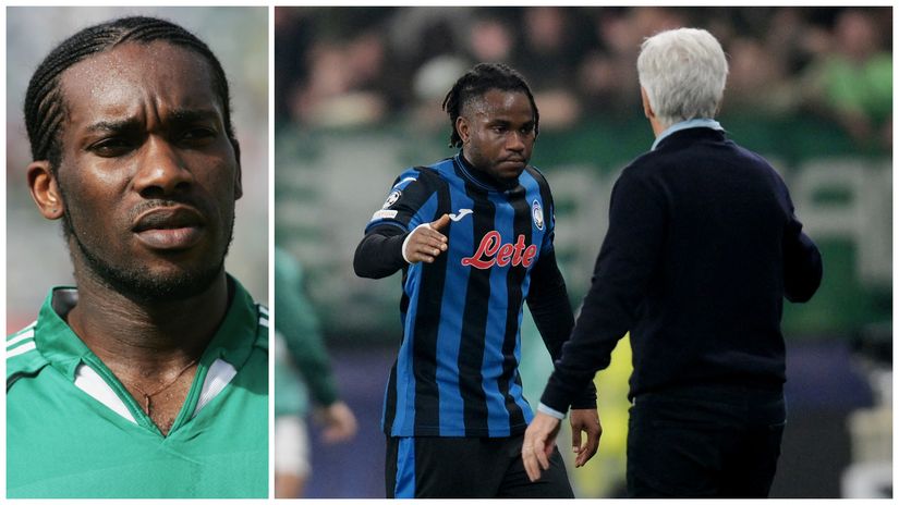 Okocha (left) looks at Lookman and Gasperini (©Getty images sport/Gallo images)