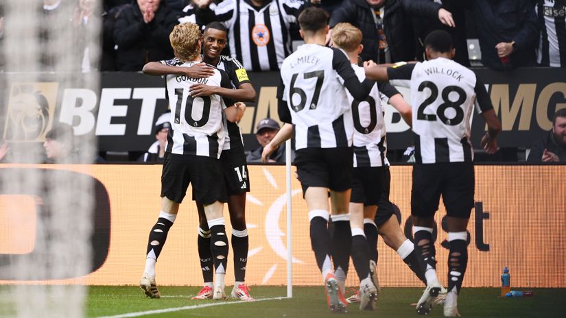 Newcastle player celebrating the goal (©Getty Images)