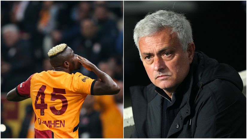 Victor Osimhen and Jose Mourinho (©Getty Images)