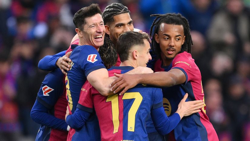 Barcelona players celebrating (©Getty Images)