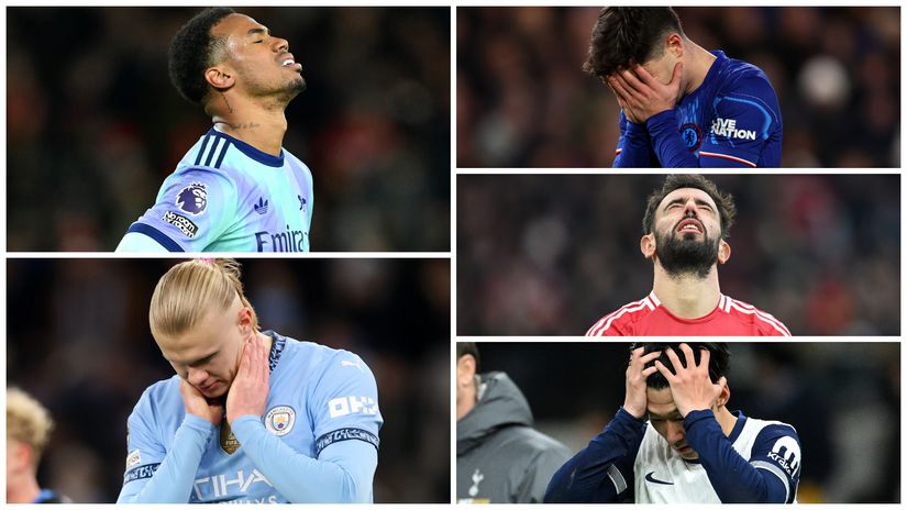 Gabriel, Haaland, Pedro Neto, Bruno and Son would gladly forget this season (©Getty images sport)