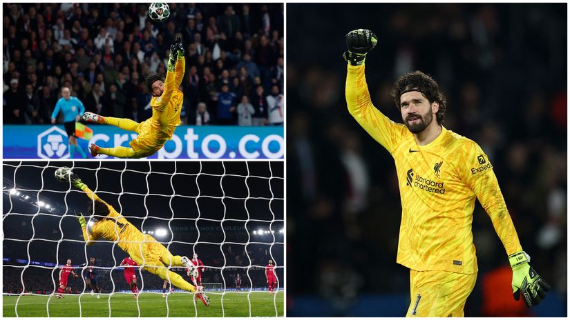 Alisson and his jaw-dropping saves from last night (©REUTERS/Gonzalo Fuentes)