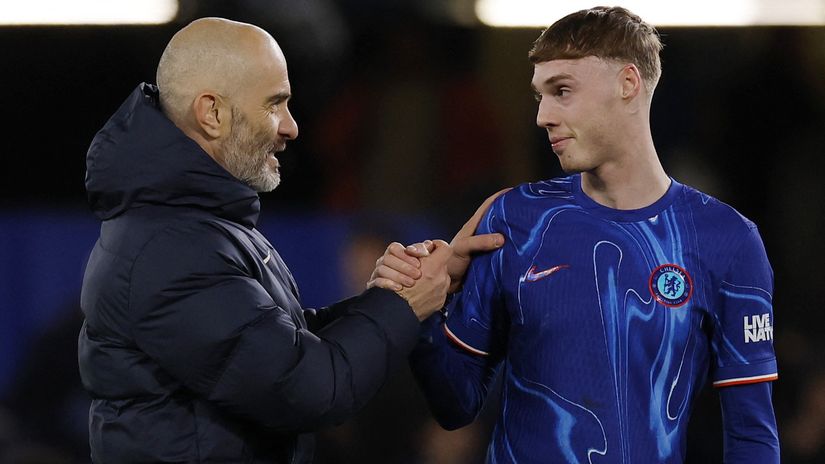 Enzo Maresca and Cole Palmer (©Getty Images)
