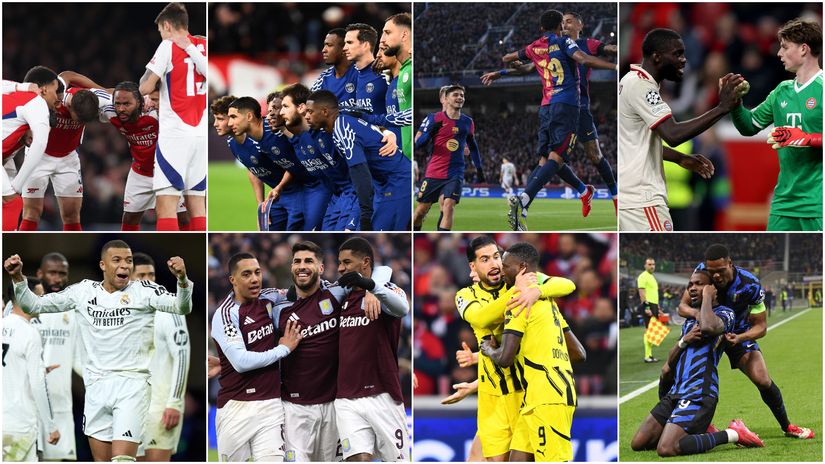 All participants of the UCL 1/4 finals (©Getty images/Gallo images)