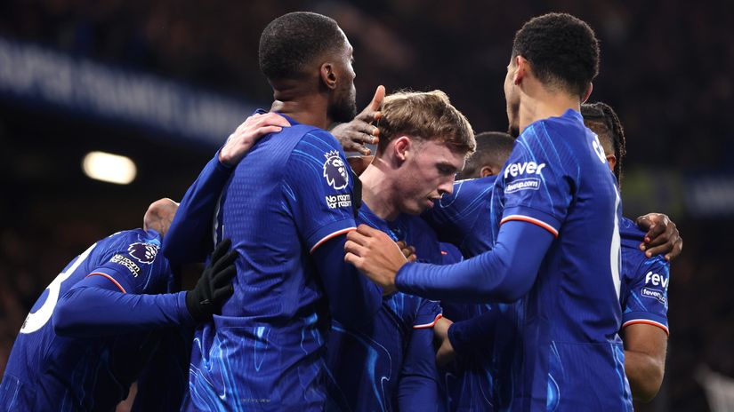 Palmer and his Chelsea teammates (©Julian Finney/Getty Images)
