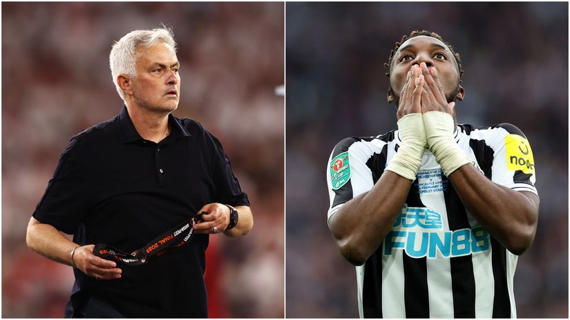 Jose Mourinho and Allan Saint-Maximin (©Getty Images)
