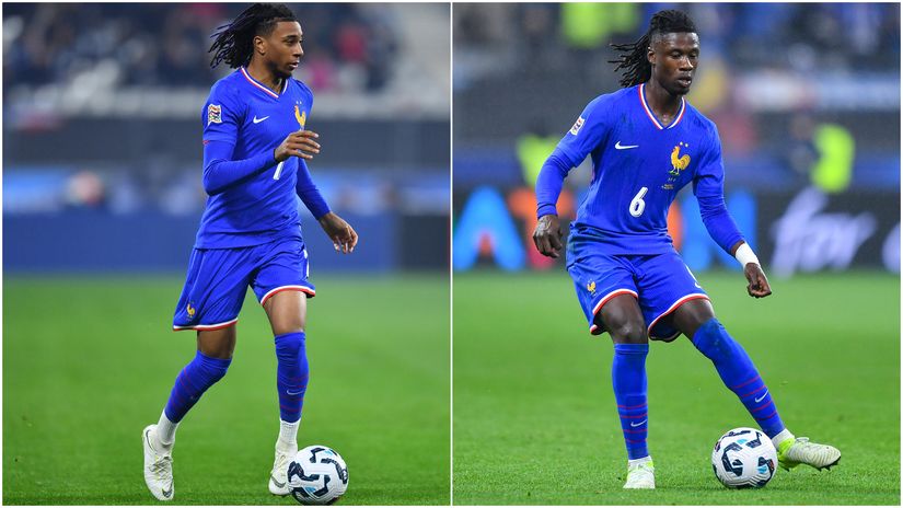 Olise and Camavinga in action for France (©Getty images)