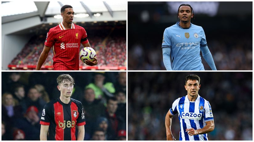 Real Madrid's targets: Alexander-Arnold, Akanji, Huijsen & Zubimendi (©Getty Images)