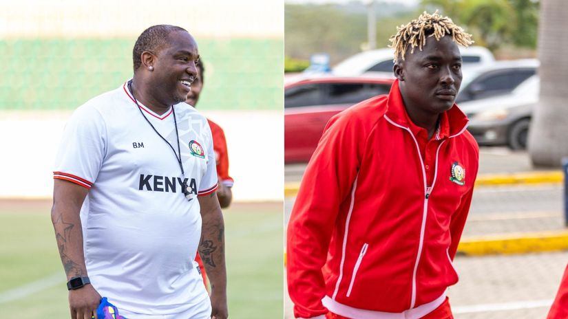 Benni McCarthy, Ian Otieno © FKF
