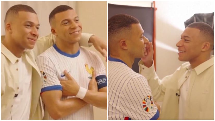 When Kylian met Mbappe! France and Real Madrid star gets his wax statue