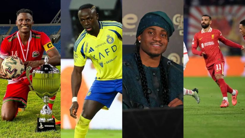 Olunga, Mane, Lookman and Salah © FKF, AFP, CAF Online, Getty Images