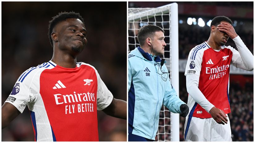 Saka nad Gabriel tonight (©Getty images)