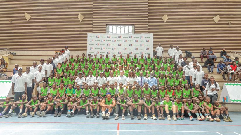 Junior players attend elite camp organized by M-PESA and Jr. NBA at Aga Khan Academy in Mombasa