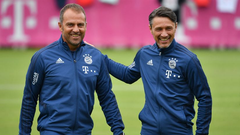 Flick and Kovac during their spell with Bayern (©AFP)