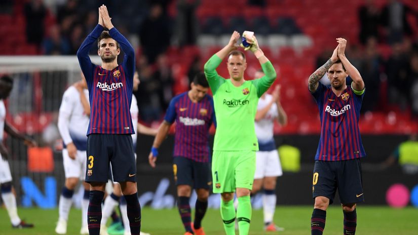 Pique, Ter Stegen and Messi (©Getty Images)