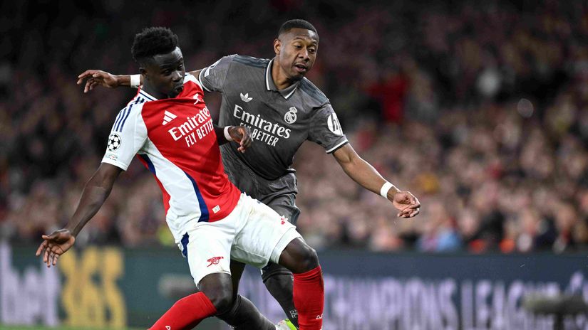 Bukayo Saka and David Alaba (©Justin Setterfield/Getty Images/Gallo Images)