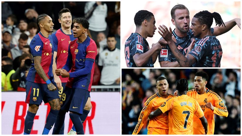 Barca, Bayern, and Madrid's "attacking tridents" (©AFP/Getty Images)