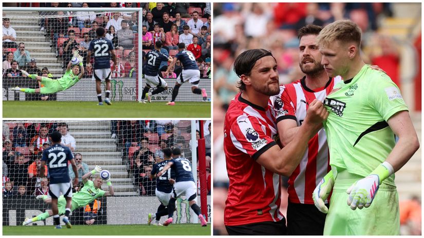 Ramsdale was on fire today (©Robin Jones/Getty Images/Reuters/John Sibley/ Ian Walton/Gallo Images)