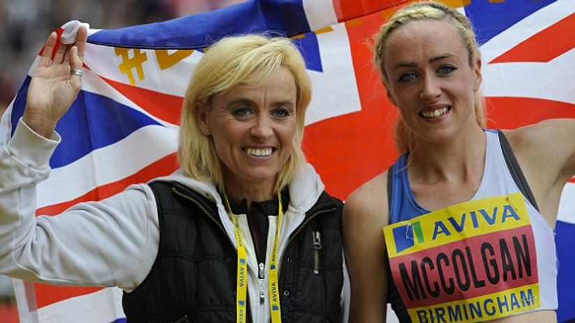 Eilish McColgan and her coach/mother Liz ©Robert Piper 