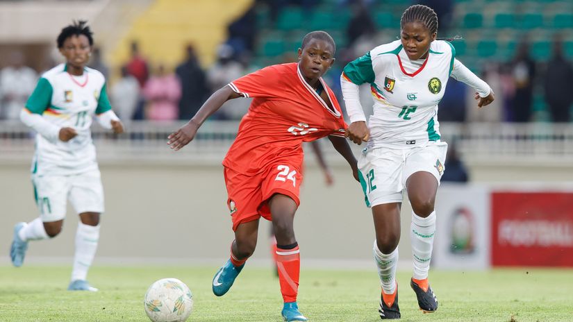 Kenya's Mwanakombo Bakari in action vs Cameroon© Mozzart Sport