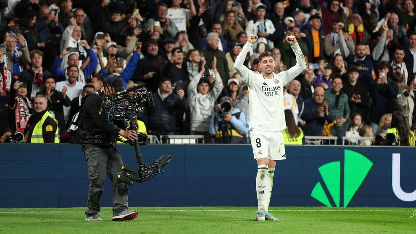 Federico Valverde after the goal (©Getty Images)