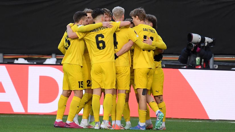 Bodo Glimt players celebrate (©Marco Rosi - SS Lazio/Getty Images)