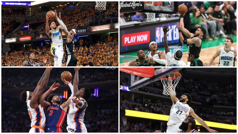 Some scenes from the action-packed NBA night (©AFP)