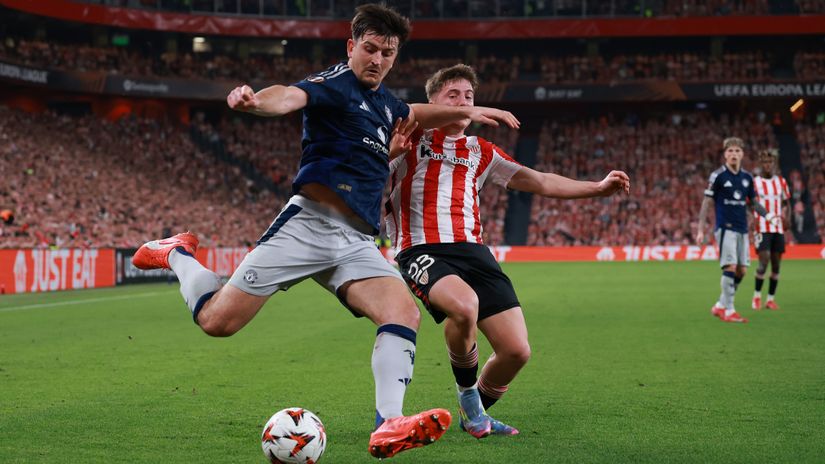 Maguire ran riots and crossed it sublimely in the build-up for Casemiro's opener 