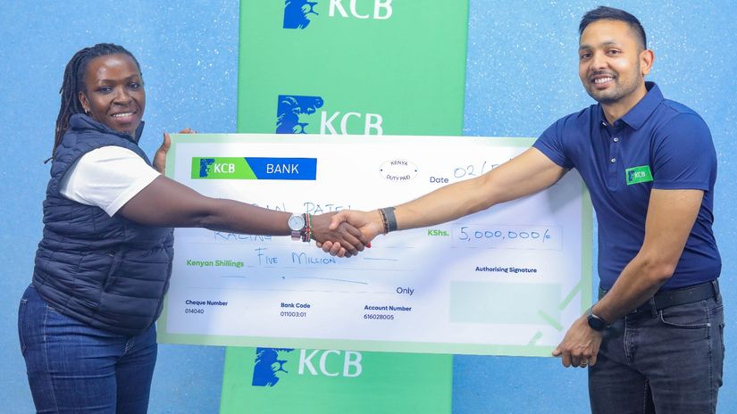 KCB's Nkataha Mutungi and driver Karan Patel/Agencies