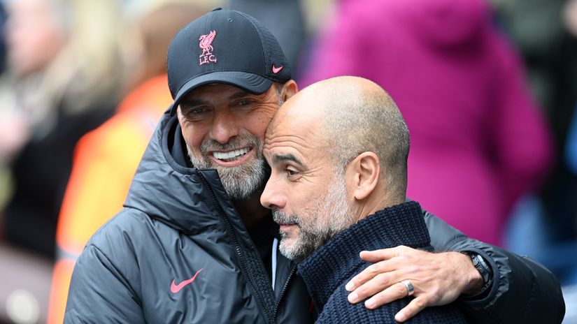Jurgen Klopp and Pep Guardiola (©Getty Images)