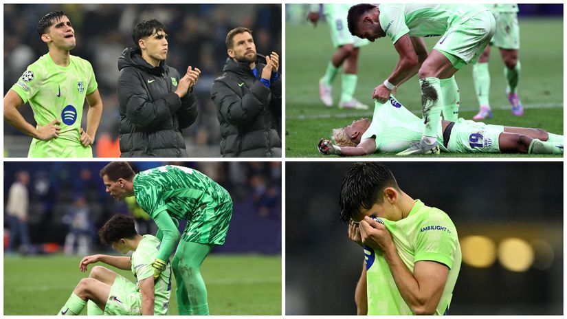 Young Barca players were dejected after the loss (©Getty images)