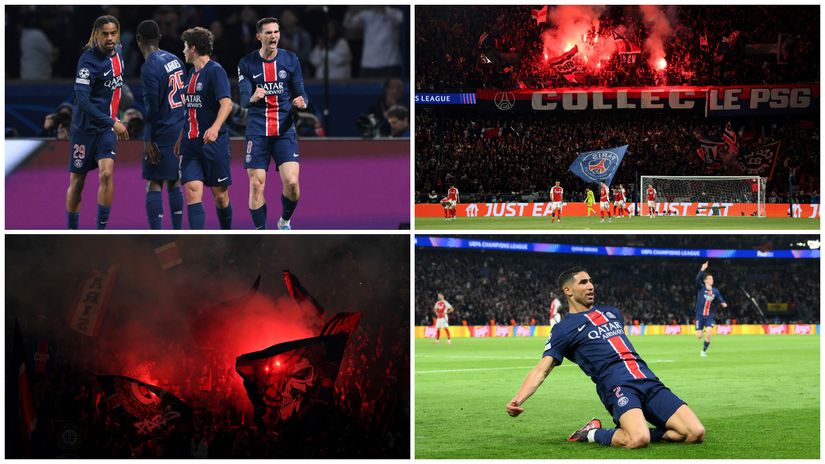 Celebration on the pitch and in the stands. PSG are in the final! (©Getty Images)