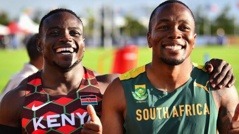 Ferdinand Omanyala and Akani Simbine © BBC