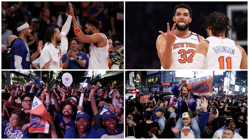 The Knicks made an exceptional success and their fans knew how to celebrate it in the streets of New York (©AFP)