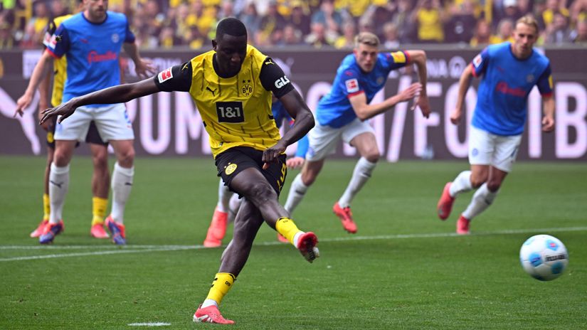 Serhou Guirassy scoring the goal (©Gallo Images)