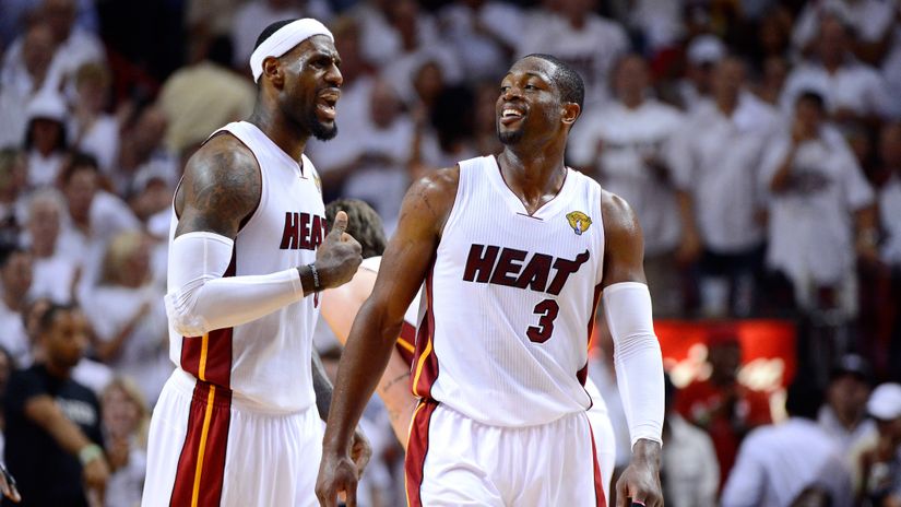 LeBron James and Dwyane Wade (©Getty Images)