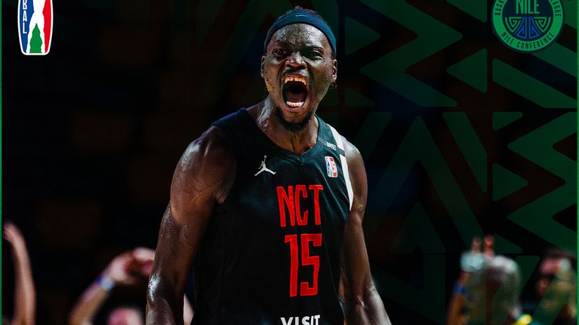 Ariel Okal in full celebration ©Basketball Africa League